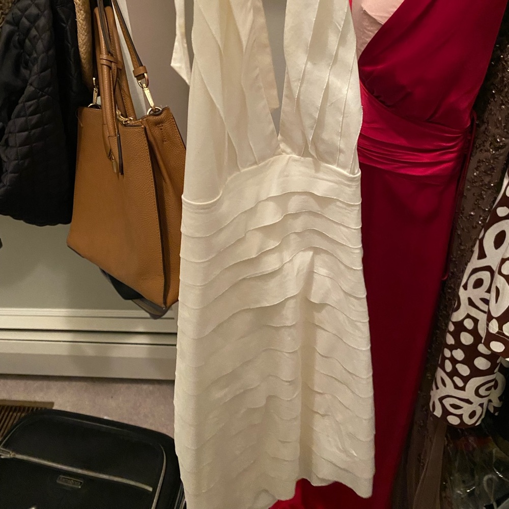White mini BCBG Max Azaria dress